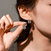 Wholesale Highend Pleated Geometric Stainless Steel Earrings With Electroplating For Women