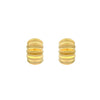 Wholesale Highend Pleated Geometric Stainless Steel Earrings With Electroplating For Women