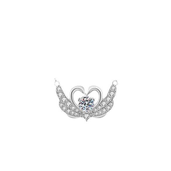 Wholesale Highend S925 Sterling Silver Swan Clavicle Pendant Necklace For Female