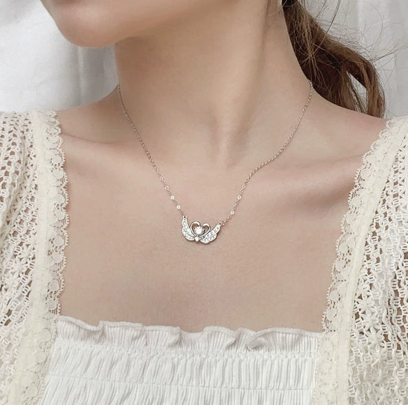 Wholesale Highend S925 Sterling Silver Swan Clavicle Pendant Necklace For Female
