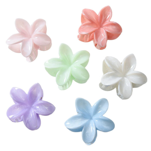 Wholesale Highend Smudged Fashionable Female Flower Hairpin Gripper With Baking Paint 6Piece Set