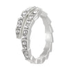 Wholesale Highend Snakeshaped Opening Ring For Women Inlaid With Zircon Copper Material Animal And Zodiac Pattern