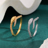 Wholesale Highend Snakeshaped Opening Ring For Women Inlaid With Zircon Copper Material Animal And Zodiac Pattern