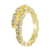 Wholesale Highend Snakeshaped Opening Ring For Women Inlaid With Zircon Copper Material Animal And Zodiac Pattern