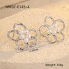 Wholesale Highend Stainless Steel Geometric Flower Earrings For Women With Electroplating Treatment Fashion Design
