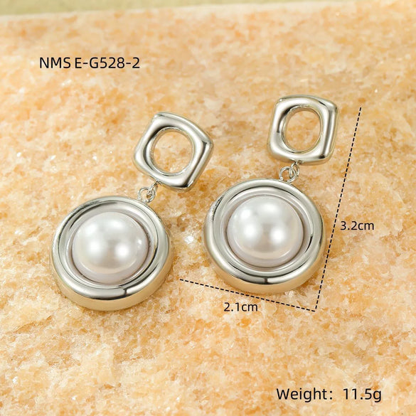 Wholesale Highend Stainless Steel Geometric Flower Earrings For Women With Electroplating Treatment Fashion Design