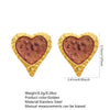 Wholesale Highend Stamped Stainless Steel Geometric Heartshaped Earrings For Women
