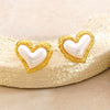 Wholesale Highend Stamped Stainless Steel Geometric Heartshaped Earrings For Women
