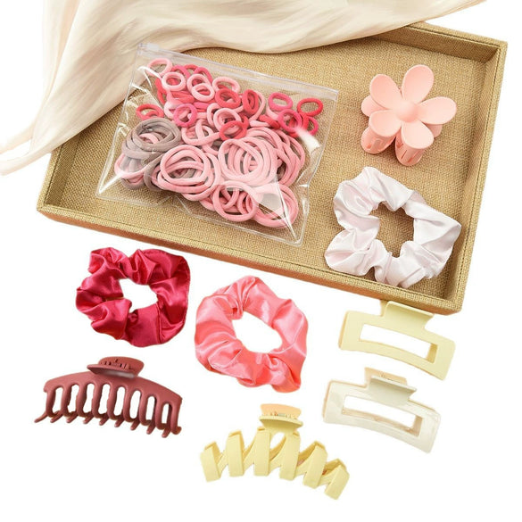 Wholesale Highgrade Cloth Handmade Hair Accessories Hairpin Hairband Suit Hair Tie Large Intestine Hairband Grip Clip With High Elasticity