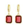 Wholesale Highgrade Copper Inlaid Zircon Elegant Geometric Earrings With Real Gold Plating