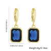 Wholesale Highgrade Copper Inlaid Zircon Elegant Geometric Earrings With Real Gold Plating