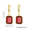 Wholesale Highgrade Copper Inlaid Zircon Elegant Geometric Earrings With Real Gold Plating