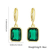 Wholesale Highgrade Copper Inlaid Zircon Elegant Geometric Earrings With Real Gold Plating