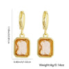Wholesale Highgrade Copper Inlaid Zircon Elegant Geometric Earrings With Real Gold Plating