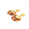 Wholesale Highgrade Women's Stainless Steel Goldplated Geometric Round Earrings For Autumn And Winter