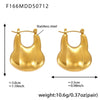 Wholesale Highpolished 18K Gold Plated Stainless Steel Geometric Circle Hollow Earrings For Women