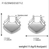 Wholesale Highpolished 18K Gold Plated Stainless Steel Geometric Circle Hollow Earrings For Women