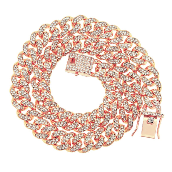 Wholesale Hip Hop Alloy Cuban Chain Necklace With Geometric Diamond Design For Men