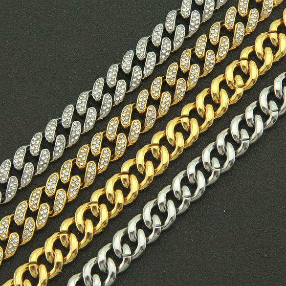 Wholesale Hip Hop Alloy Cuban Chain Necklace With Geometric Diamond Design For Men