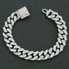 Wholesale Hip Hop Alloy Cuban Chain Necklace With Rhinestones And Geometric Design For Men