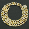 Wholesale Hip Hop Alloy Cuban Chain Necklace With Rhinestones And Geometric Design For Men