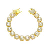 Wholesale Hip Hop Alloy Rhinestone Cuban Chain Necklace With Geometric Pattern For Men