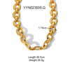 Wholesale Hip Hop Classic Big Gold Chain Stainless Steel Jewelry Necklace Bracelet Suit With Vacuum Real Gold Electroplating In Pvd Furnace