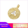 Wholesale Hip Hop Copper Inlaid Colored Diamond Devil's Eye Heart Shaped Pendant Jewelry