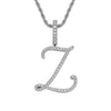 Wholesale Hip Hop Copper Pendant Necklace With Micropaved Zirconia And English Letter Pattern