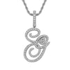 Wholesale Hip Hop Copper Pendant Necklace With Micropaved Zirconia And English Letter Pattern