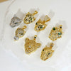 Wholesale Hip Hop Copper Plated Real Gold Animals Zodiac Pendant Accessories Clavicle Chain Earrings Stud