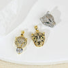 Wholesale Hip Hop Copper Plated Real Gold Animals Zodiac Pendant Accessories Clavicle Chain Earrings Stud