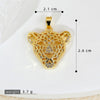 Wholesale Hip Hop Copper Plated Real Gold Animals Zodiac Pendant Accessories Clavicle Chain Earrings Stud
