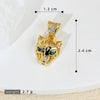 Wholesale Hip Hop Copper Plated Real Gold Animals Zodiac Pendant Accessories Clavicle Chain Earrings Stud