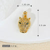 Wholesale Hip Hop Copper Plated Real Gold Animals Zodiac Pendant Accessories Clavicle Chain Earrings Stud