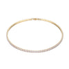 Wholesale Hip Hop Copper Set With Zircon Inlaid One Row Necklace And Tennis Chain