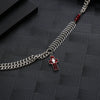 Wholesale Hip-hop Cross Titanium Steel Plating Inlay Zircon Pendant Necklace