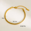 Wholesale Hip Hop Cuban Bracelet Stainless Steel Gold Plated Vshaped Double Row Unisex Distinctive Light Luxury Retro