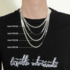 Wholesale Hip Hop Double Layer Stacked Unisex Necklace In Geometric Pattern Titanium Steel Snake Bone Chain With Polishing Treatment