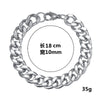 Wholesale Hip Hop Fashion Cool Street Stainless Steel Geometric Polished Unisex Bracelet
