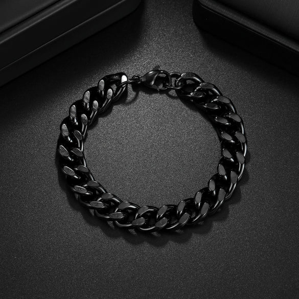 Wholesale Hip Hop Fashion Cool Street Stainless Steel Geometric Polished Unisex Bracelet
