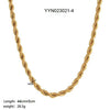 Wholesale Hip Hop Fashion Twist Chain Stainless Steel Necklace With Geometric Design And Electroplating For Women