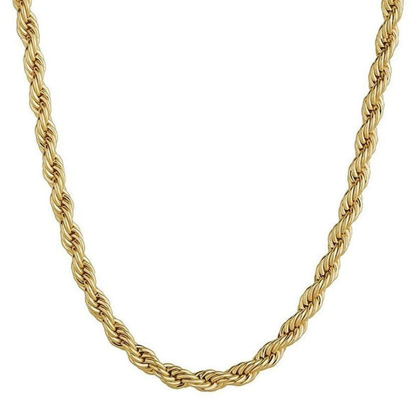 Wholesale Hip Hop Fashion Twist Chain Stainless Steel Necklace With Geometric Design And Electroplating For Women