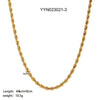 Wholesale Hip Hop Fashion Twist Chain Stainless Steel Necklace With Geometric Design And Electroplating For Women
