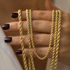 Wholesale Hip Hop Fashion Twist Chain Stainless Steel Necklace With Geometric Design And Electroplating For Women