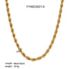 Wholesale Hip Hop Fashion Twist Chain Stainless Steel Necklace With Geometric Design And Electroplating For Women