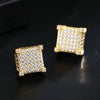 Wholesale Hip Hop Geometric Copper Inlaid With Zircon Earrings