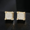 Wholesale Hip Hop Geometric Copper Inlaid With Zircon Earrings