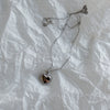 Wholesale Hip Hop Geometric Three Dimensional Love Peach Heart Clavicle Necklace For Female Alloy Material With Electroplating