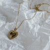 Wholesale Hip Hop Geometric Three Dimensional Love Peach Heart Clavicle Necklace For Female Alloy Material With Electroplating
